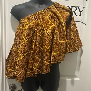 Custom african print versatile skirt/shirt